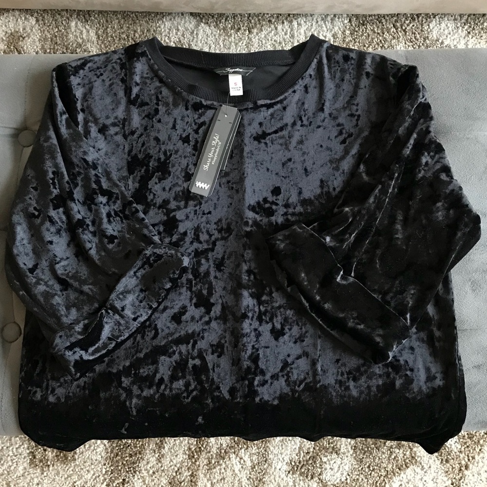 NWT Black Velvet top from Nordstrom Rack